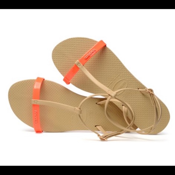 orange havaianas flip flops